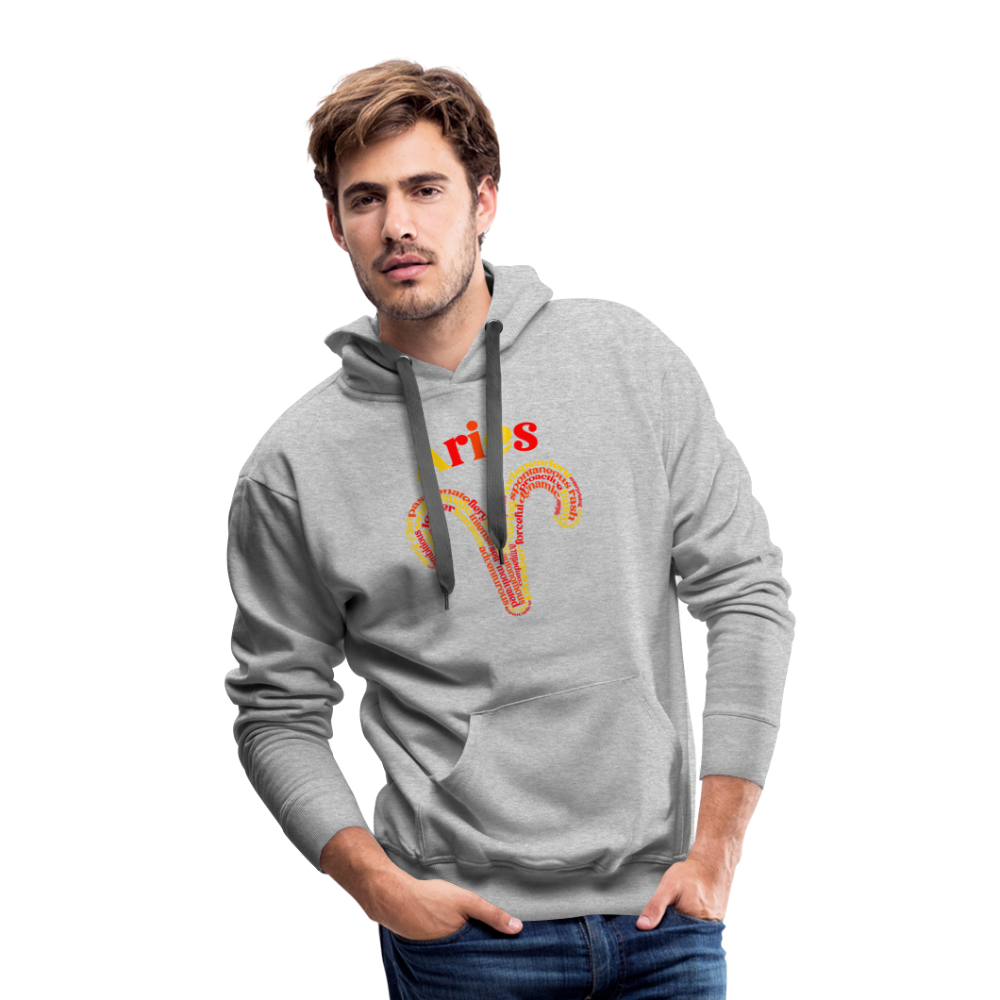 Men's Power Words Aries Premium Hoodie - heather grey