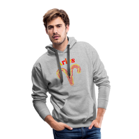 Thumbnail for Men's Power Words Aries Premium Hoodie - heather grey