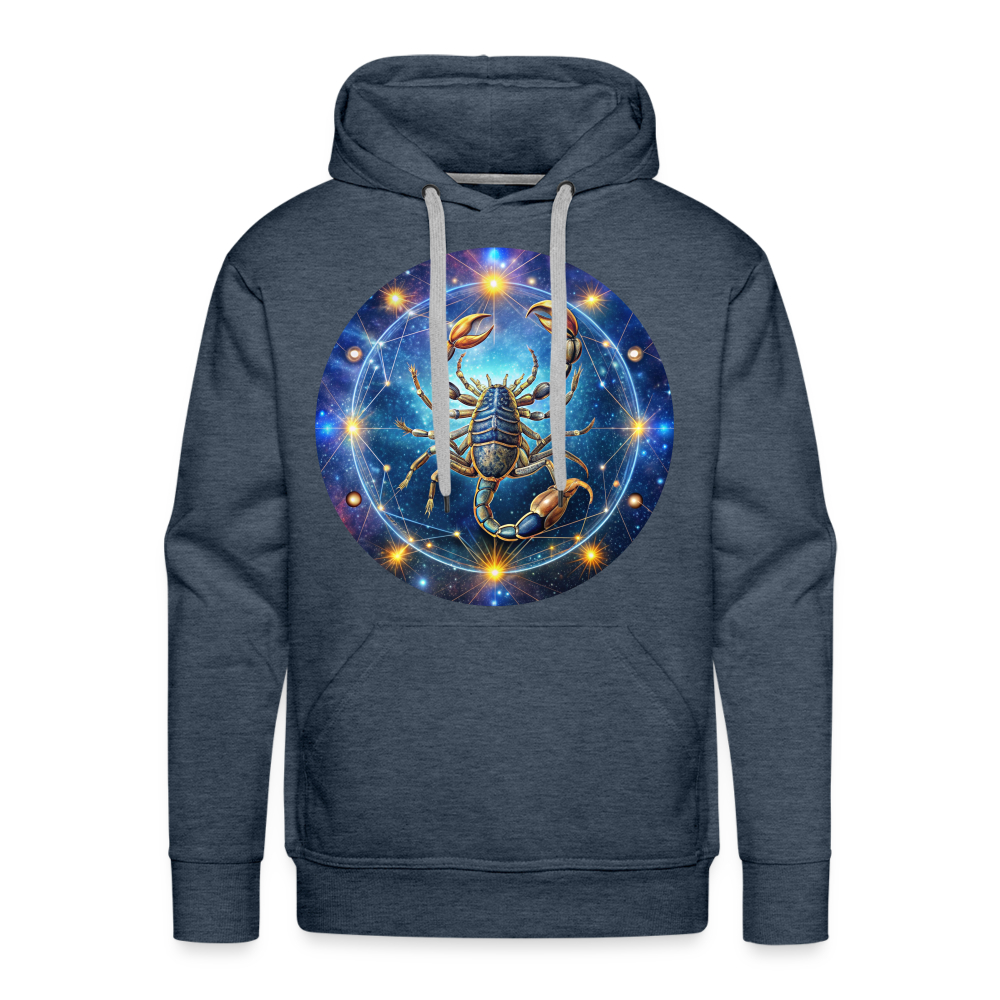 Men’s Symbol Scorpio Premium Hoodie - heather denim