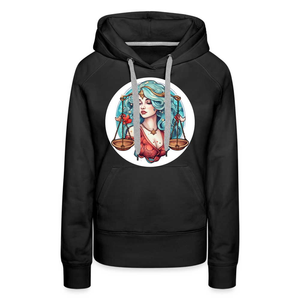 Women’s Symbol Libra Premium Hoodie - black