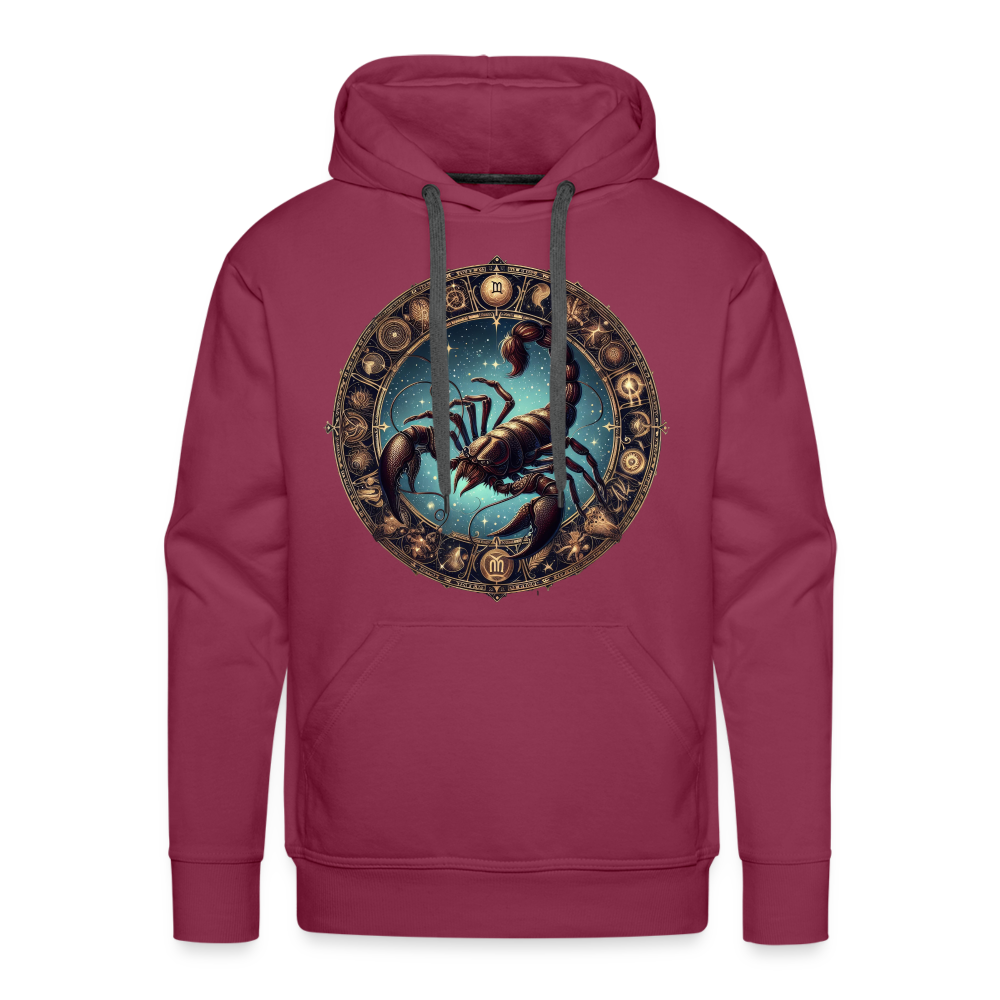 Men’s Mythical Scorpio Premium Hoodie - burgundy