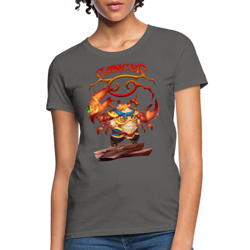 Women's Astral Cancer T-Shirt - charcoal