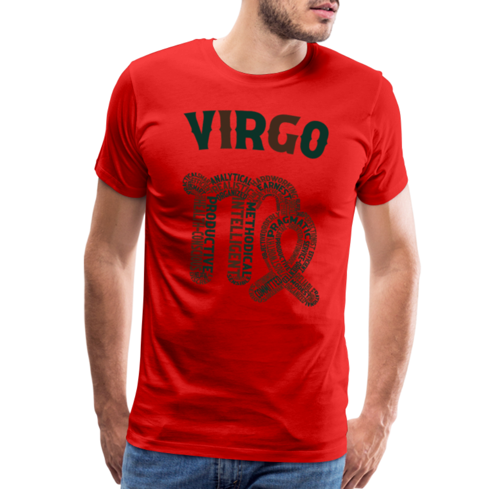 Men's Power Words Virgo Premium T-Shirt - red