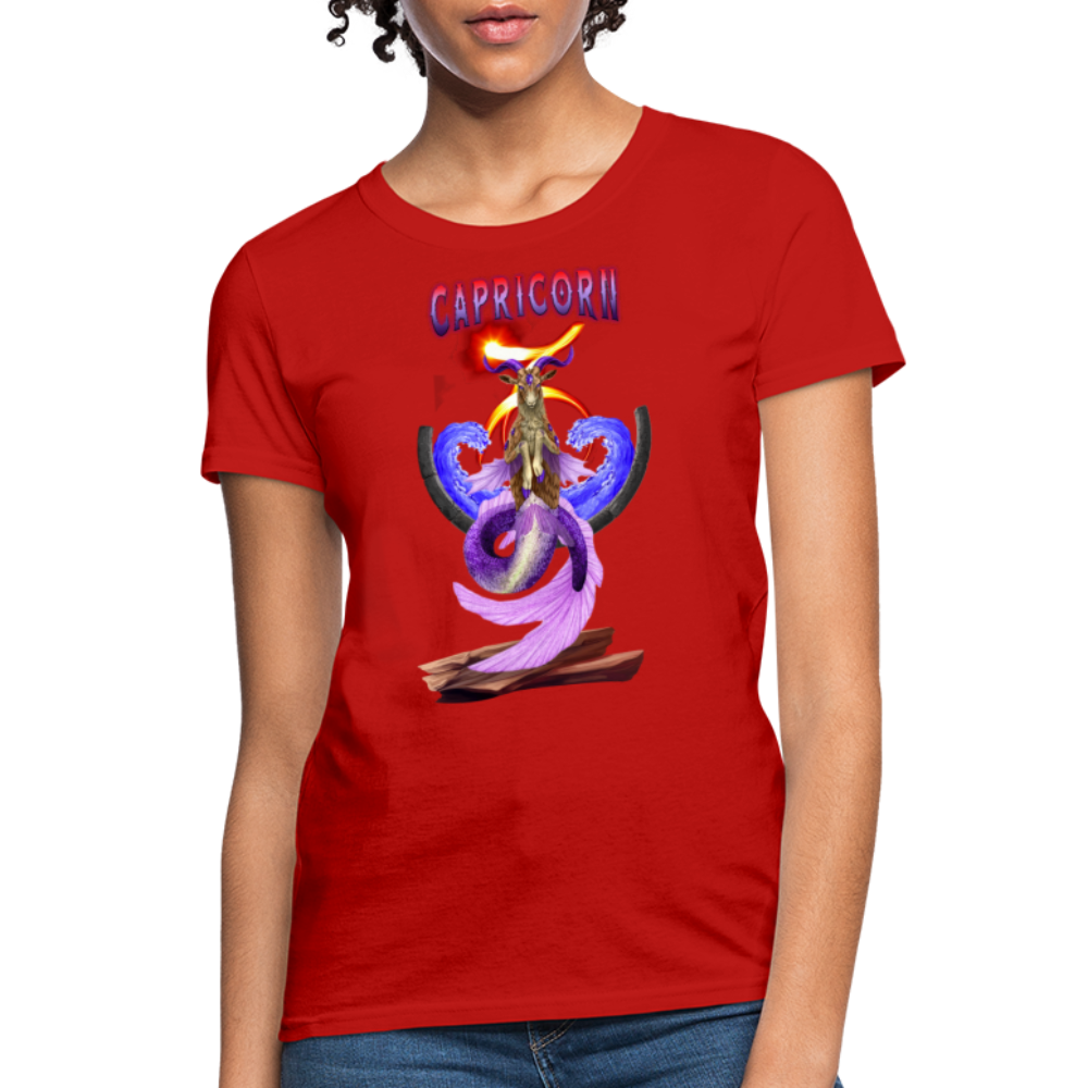 Astral Capricorn Women's T-Shirt - red