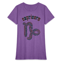 Thumbnail for Women's Power Words Capricorn T-Shirt - purple heather