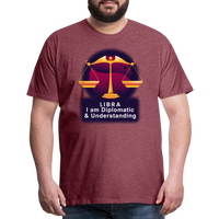 Thumbnail for Men's Glow Libra Premium T-Shirt - heather burgundy