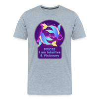 Thumbnail for Men's Neon Pisces Premium T-Shirt - heather ice blue