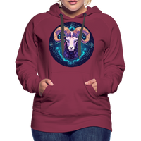 Thumbnail for Women’s Magic Capricorn Premium Hoodie - burgundy