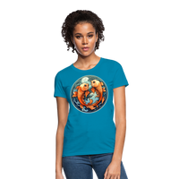 Thumbnail for Women's Symbol Pisces T-Shirt - turquoise