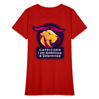 Thumbnail for Women's Glow Capricorn T-Shirt - red