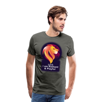 Thumbnail for Men's Glow Leo Premium T-Shirt - asphalt gray