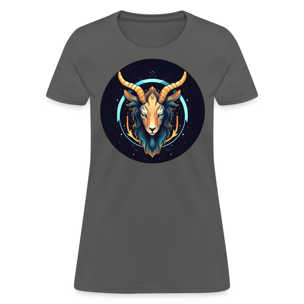 Women's Mystic Capricorn T-Shirt - charcoal