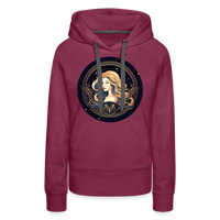 Thumbnail for Women’s Mystic Virgo Premium Hoodie - burgundy