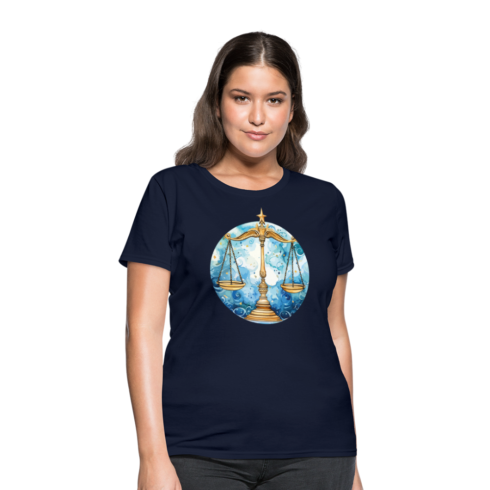 Women's Mythical Libra T-Shirt - navy