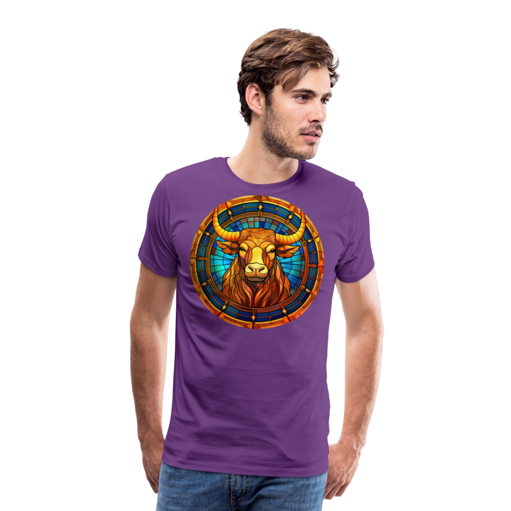 Men's Mosaic Taurus Premium T-Shirt - purple