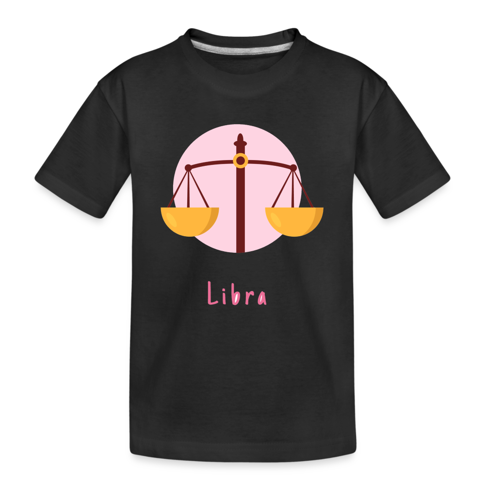 Kid’s Astro Toon Libra Premium Organic T-Shirt - black