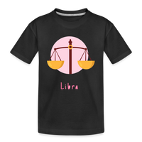 Thumbnail for Kid’s Astro Toon Libra Premium Organic T-Shirt - black