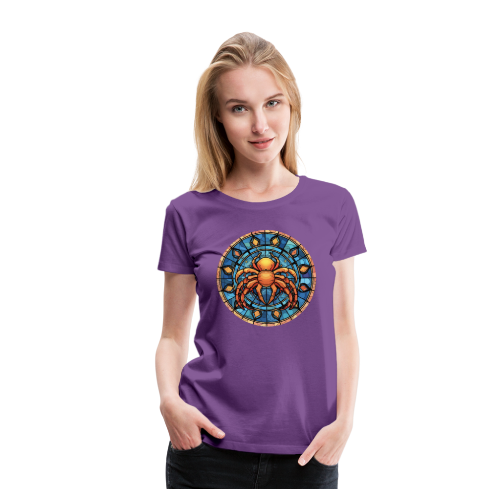 Women’s Mosaic Cancer Premium T-Shirt - purple