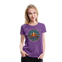 Thumbnail for Women’s Mosaic Cancer Premium T-Shirt - purple