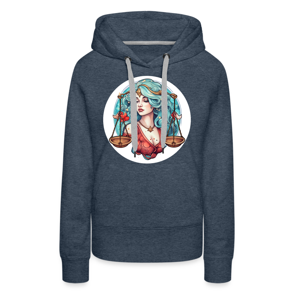 Women’s Symbol Libra Premium Hoodie - heather denim