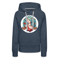 Thumbnail for Women’s Symbol Libra Premium Hoodie - heather denim