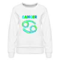 Thumbnail for Women's Power Words Cancer Premium Sweatshirt - white