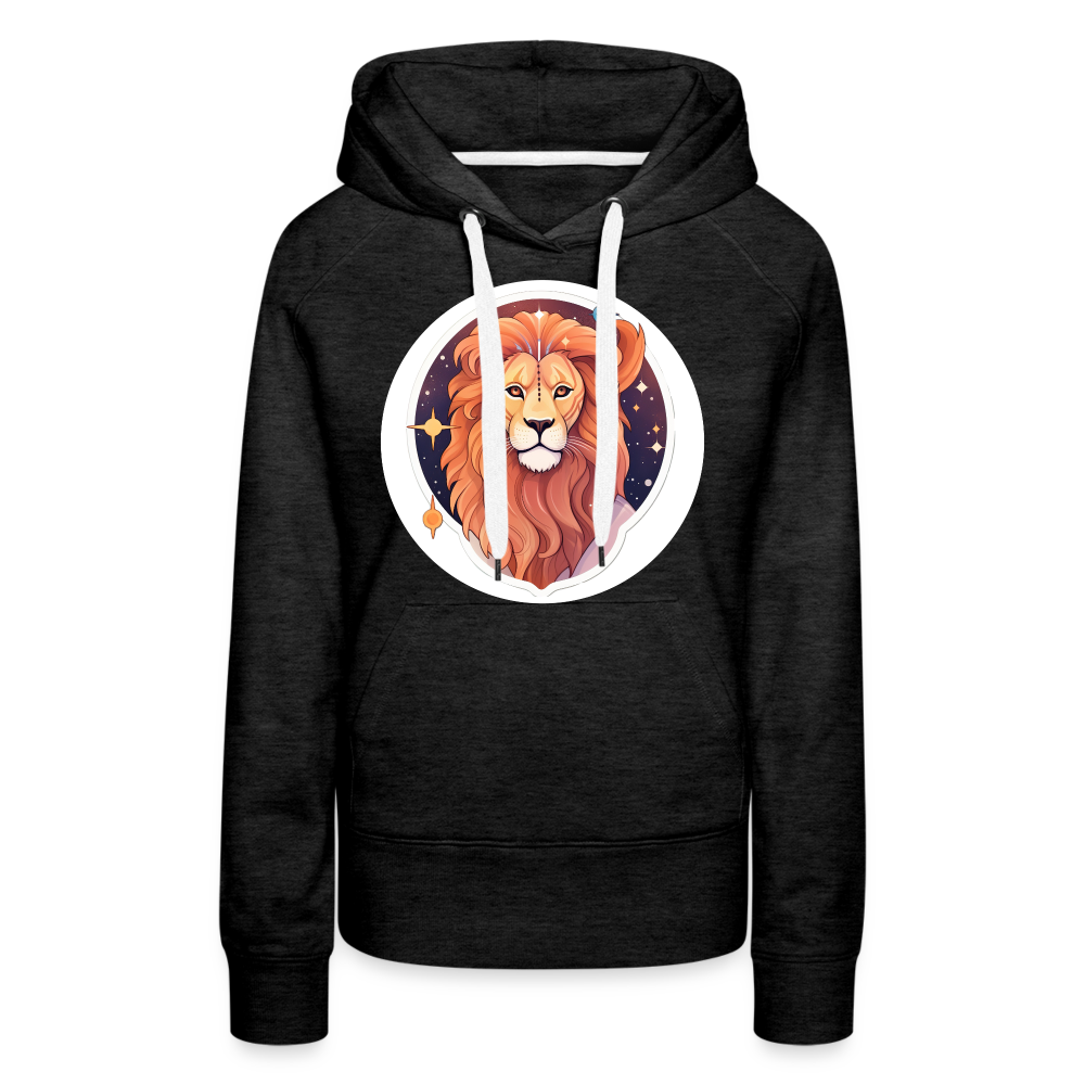 Women’s Symbol Leo Premium Hoodie - charcoal grey