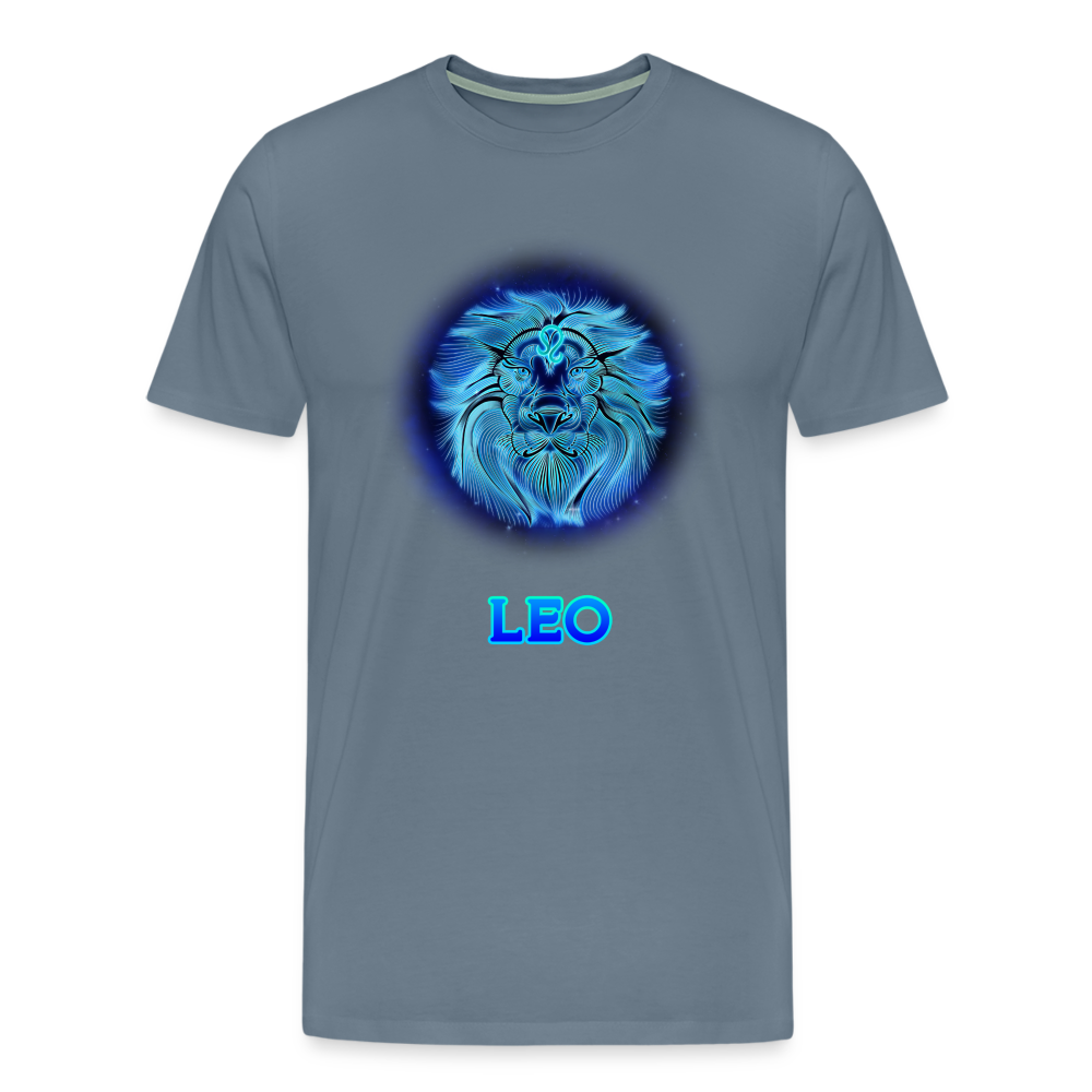 Men's Leo Premium T-Shirt - steel blue