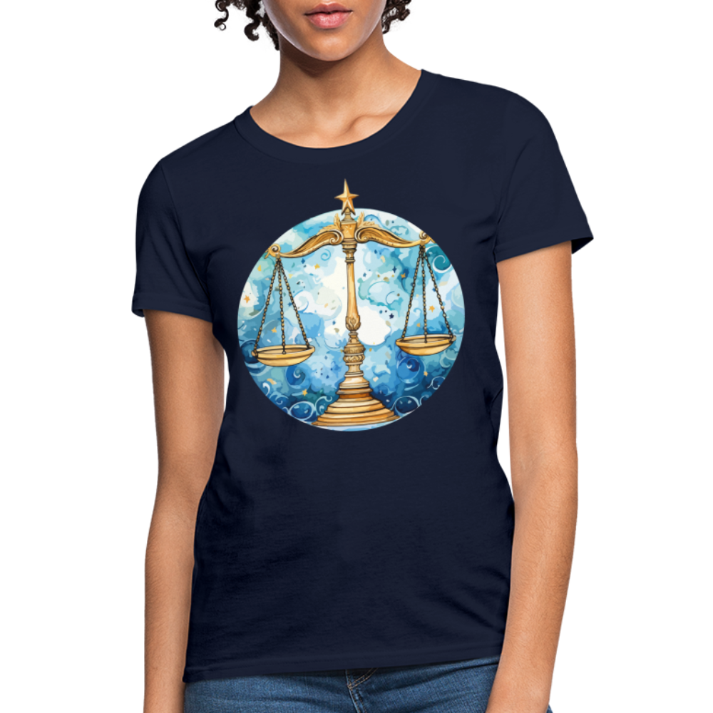 Women's Mythical Libra T-Shirt - navy