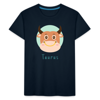 Thumbnail for Kid’s Astro Toon Taurus Premium Organic T-Shirt - deep navy