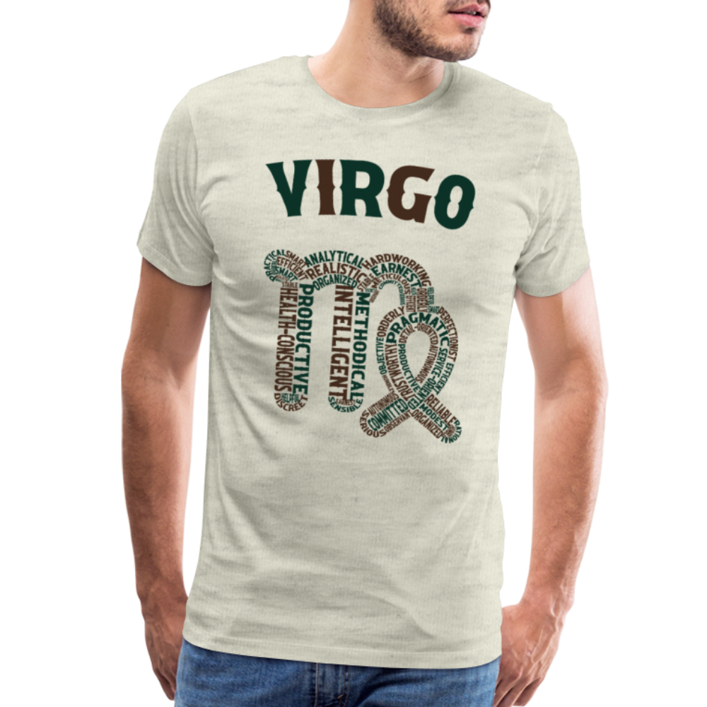 Men's Power Words Virgo Premium T-Shirt - heather oatmeal