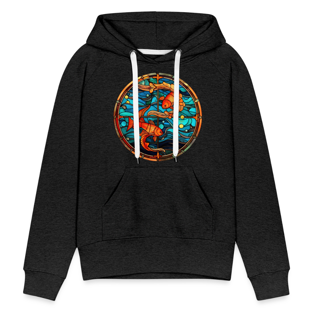 Women’s Mosaic Pisces Premium Hoodie - charcoal grey