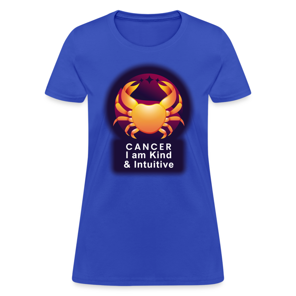 Women's Glow Cancer T-Shirt - royal blue