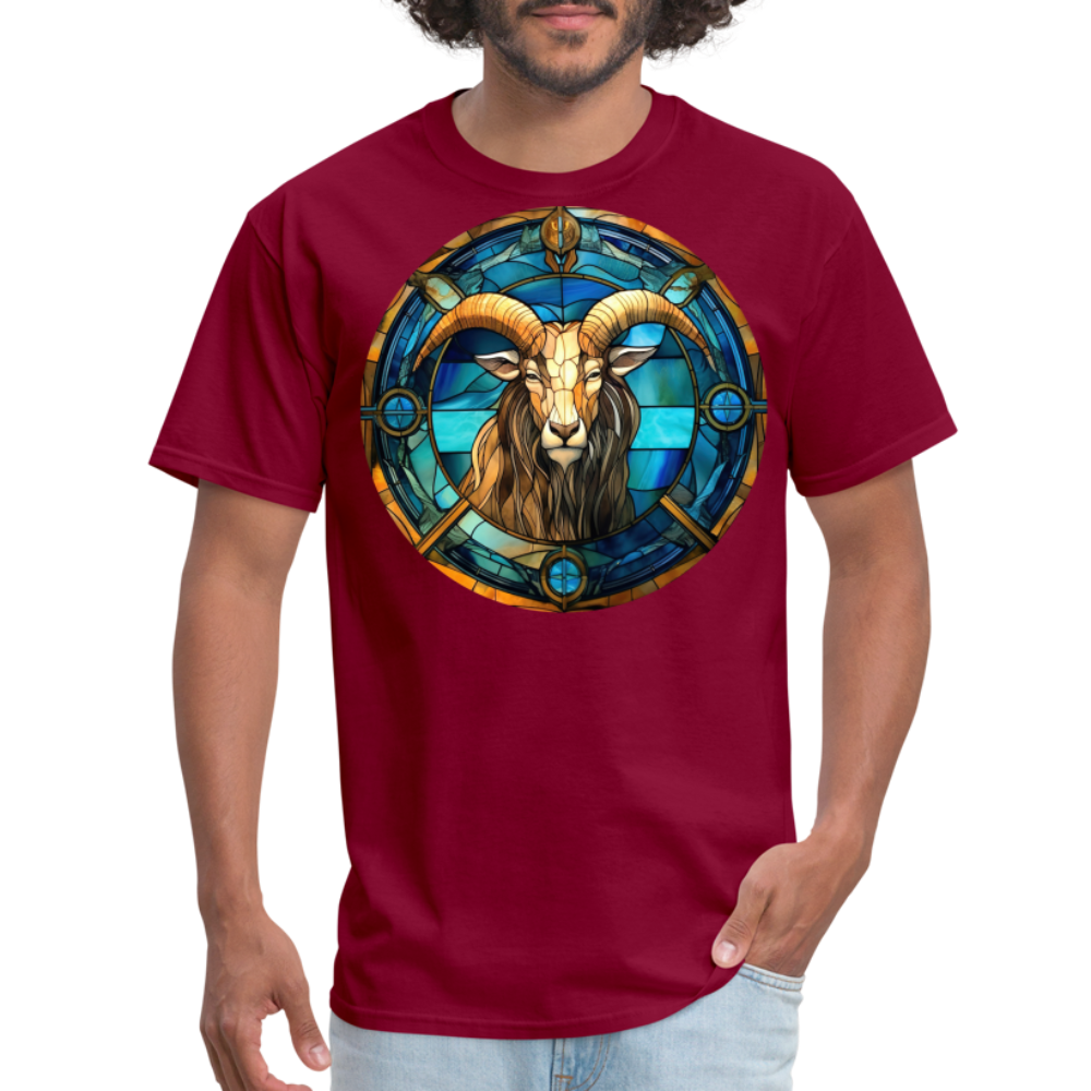 Men's Mosaic Capricorn Classic T-Shirt - burgundy