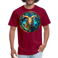 Thumbnail for Men's Mosaic Capricorn Classic T-Shirt - burgundy