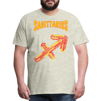 Thumbnail for Men's Power Words Sagittarius Premium T-Shirt - heather oatmeal