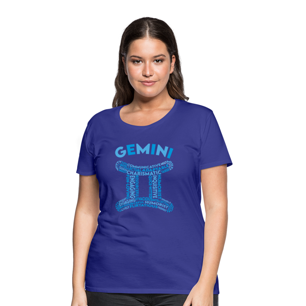 Women's Power Words Gemini Premium T-Shirt - royal blue