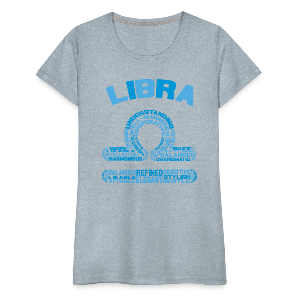 Women's Power Words Libra Premium T-Shirt - heather ice blue