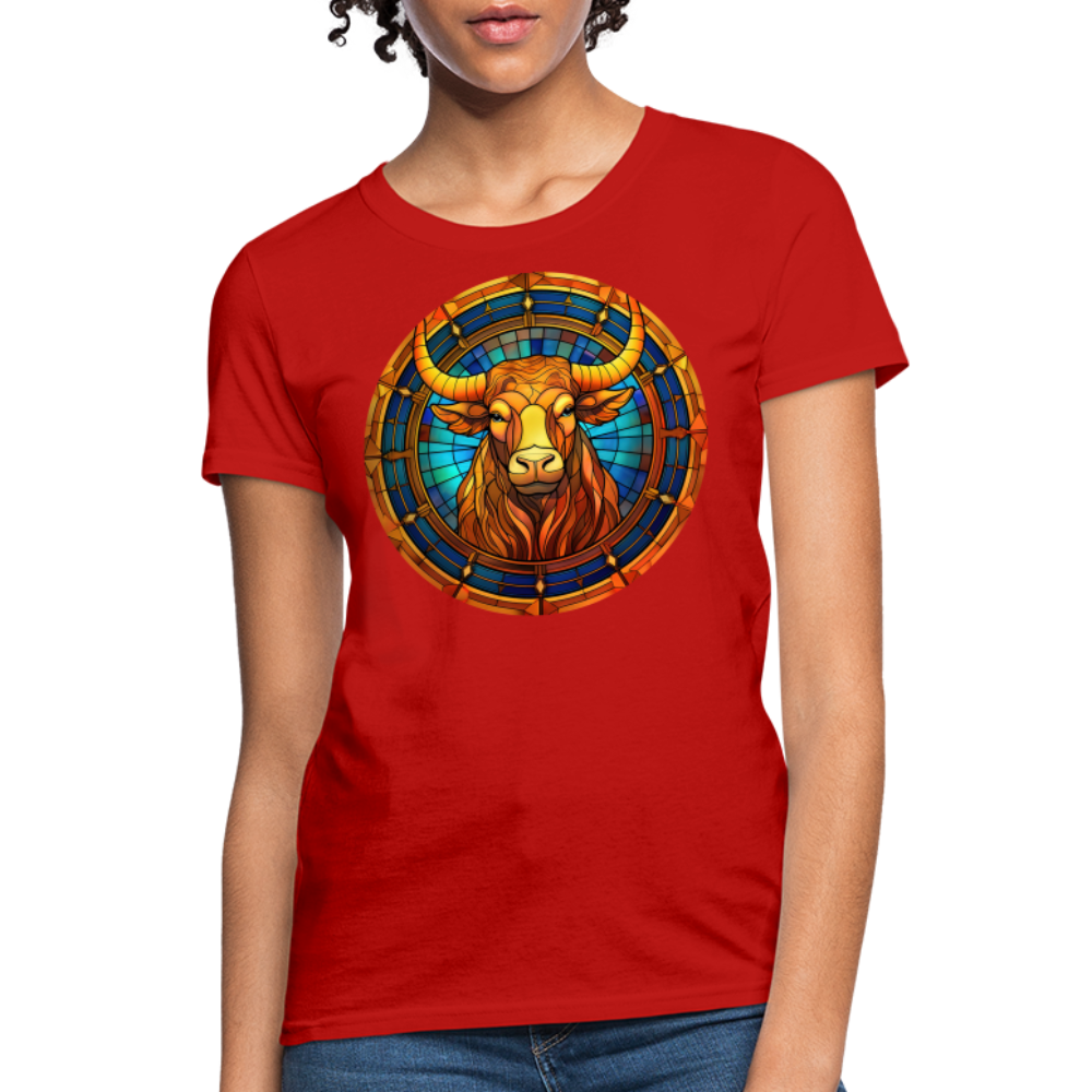 Women's Mosaic Taurus T-Shirt - red