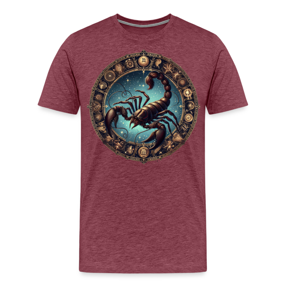 Men's Mythical Scorpio Premium T-Shirt - heather burgundy