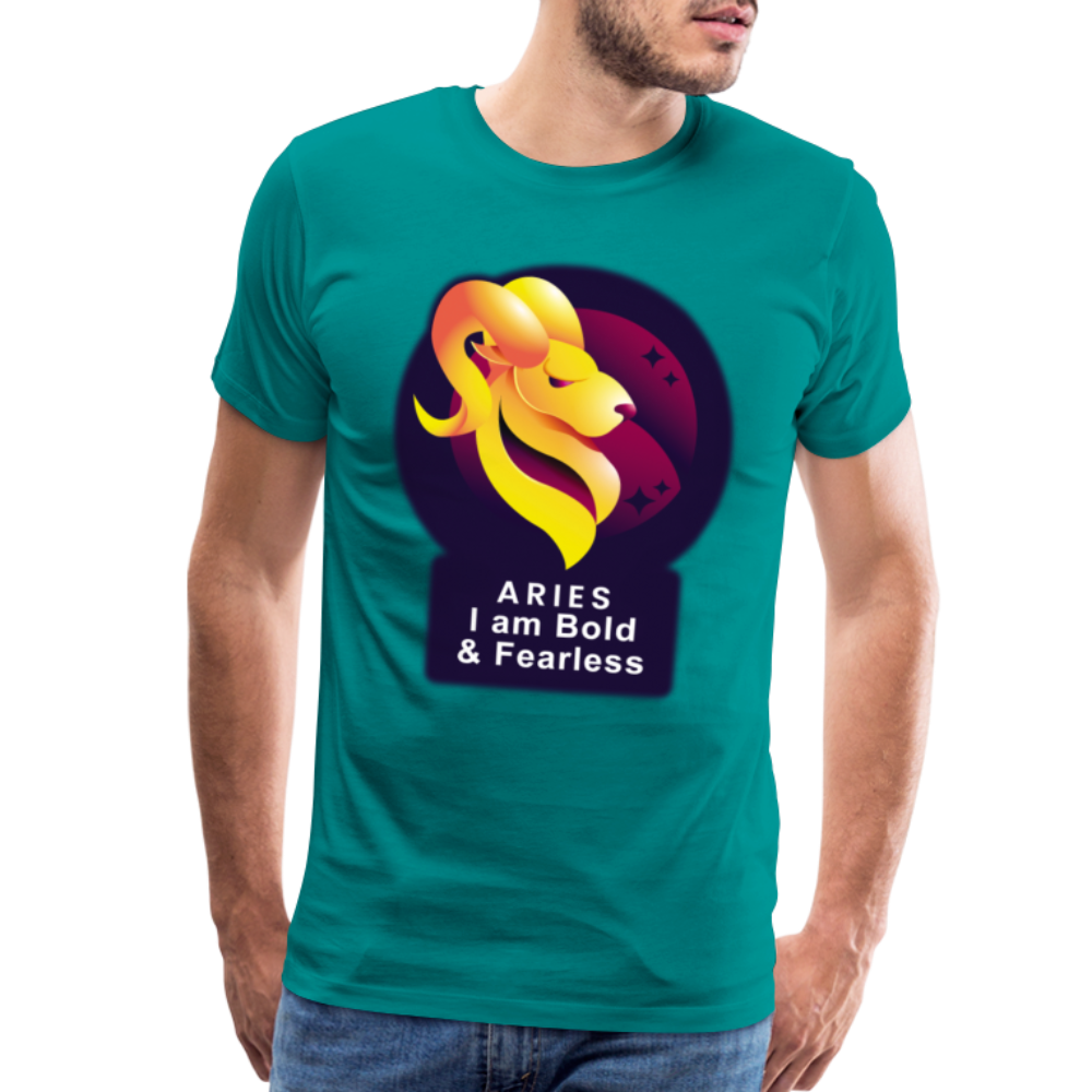 Men's Glow Aries Premium T-Shirt - teal