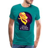 Thumbnail for Men's Glow Aries Premium T-Shirt - teal