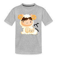 Thumbnail for Kid’s Astro Girl Aries Premium Organic T-Shirt - heather gray