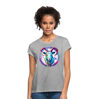 Thumbnail for Women's Mythical Aries Relaxed Fit T-Shirt - heather gray