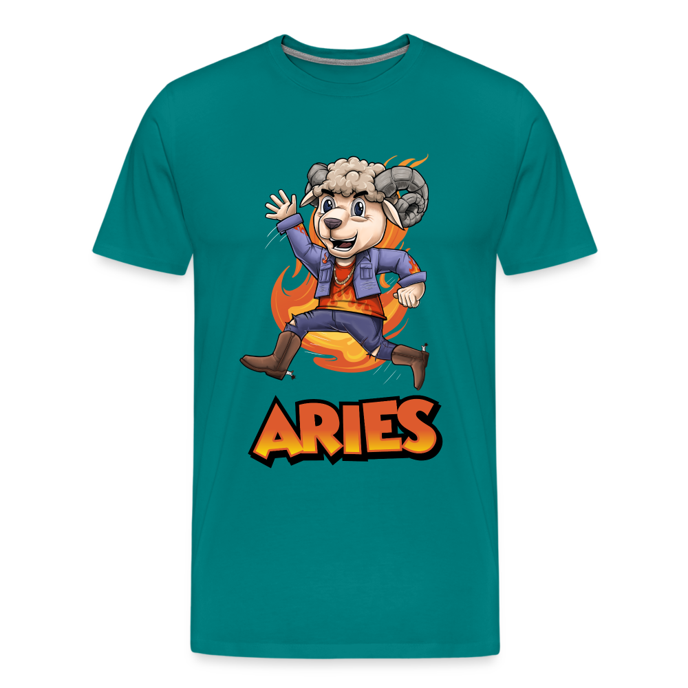 Men's Playful Aries Premium T-Shirt - teal