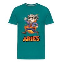 Thumbnail for Men's Playful Aries Premium T-Shirt - teal