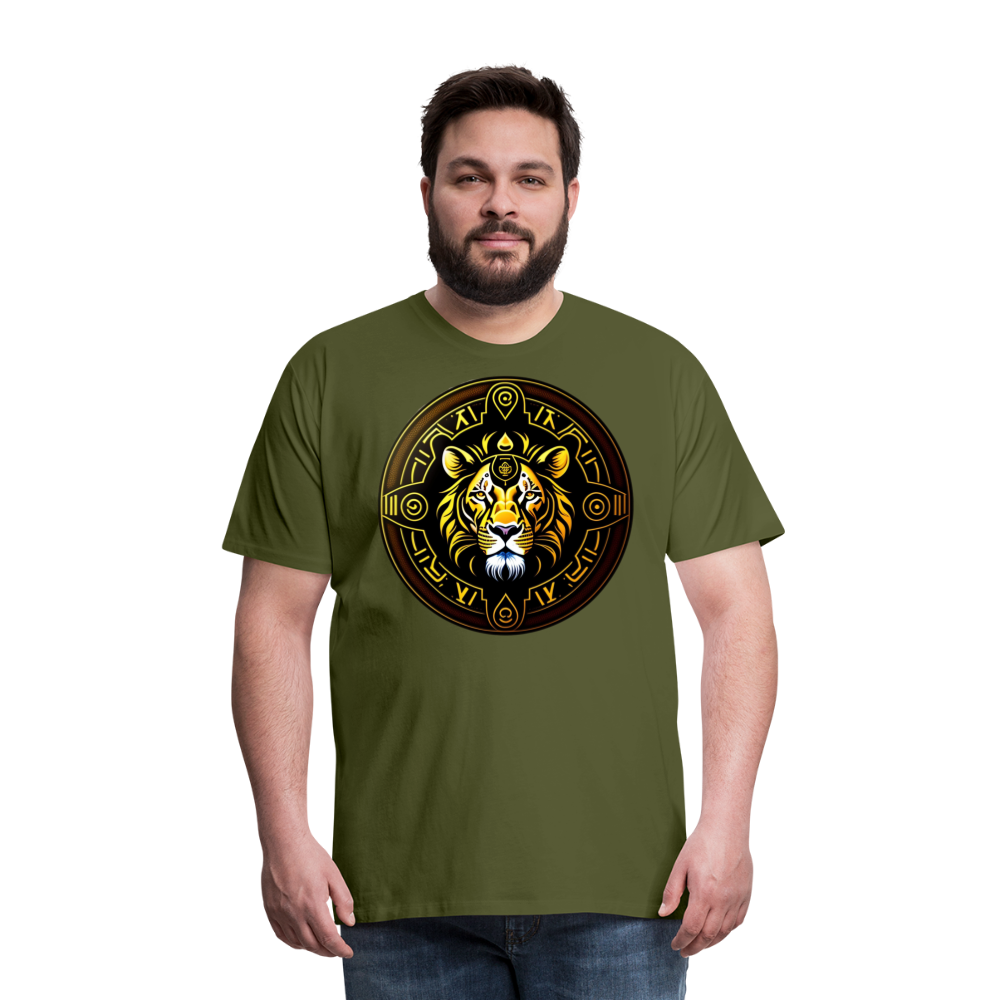 Men's Mythical Leo Premium T-Shirt - olive green