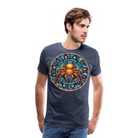 Thumbnail for Men's Mosaic Cancer Premium T-Shirt - heather blue