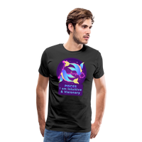 Thumbnail for Men's Neon Pisces Premium T-Shirt - black