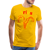 Thumbnail for Men's Power Words Aries Premium T-Shirt - sun yellow